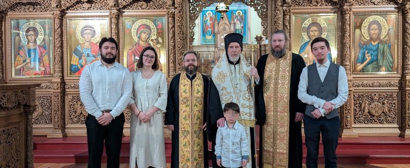 Adrian’s Chrismation at the St. George Cathedral of Stockholm.